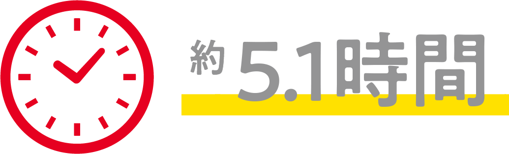 約5.0時間