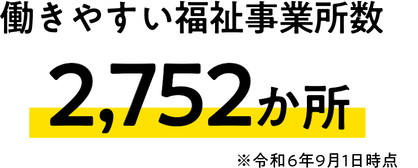 働きやすい福祉事業所数は？